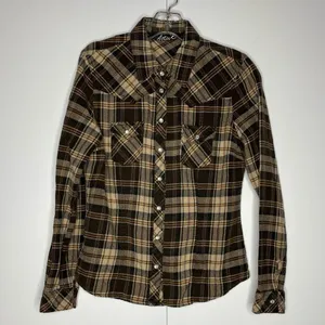 Active Western Cut Flannel Shirt Brown Size XS thumbnail 7