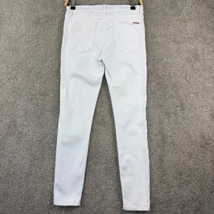Hudson Skinny Jeans Womens 29 White Mid Rise Minimalist Designer Denim Preppy thumbnail 3