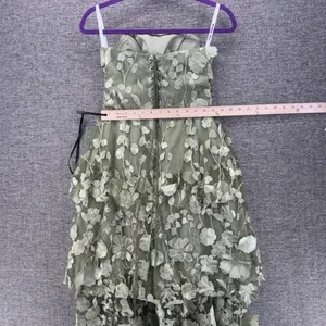 Fairy Floral Fantasy Midi Dress 2 Corsette Back Dusty Sage Embroidery Tulle thumbnail 13