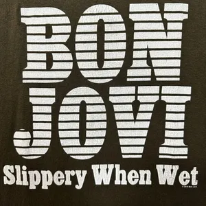Bon Jovi Slippery When Wet World Tour Tshirt size Medium thumbnail 2