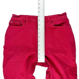 Abercrombie Red A&F Mom Jeans Relaxed‎ Tapered Leg Size 4 Short thumbnail 5