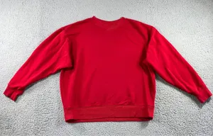 Universal Threads Oversized‎ Sweatshirt Women L Red Crewneck Pullover Drop Shoulder Cozy Vibrant thumbnail 1