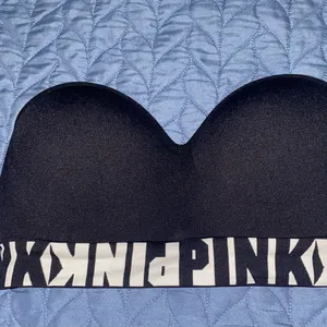 Victoria's Secret Black Strapless Bra with Logo Band thumbnail 2