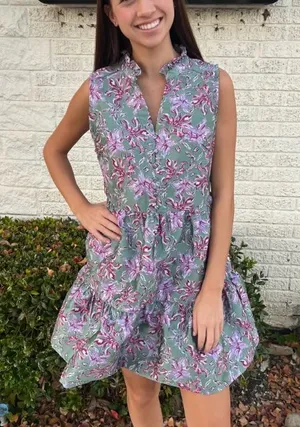 Karlie Floral Tapestry Mini Dress thumbnail 1