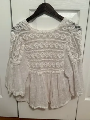 Free People Carry Me Away Crop Top in White thumbnail 3