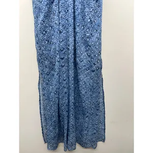 Abercrombie & Fitch Blue Maxi Sheer Dress Womens S Party Beachy Boho Vacation thumbnail 10