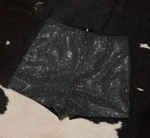 She & Sky rhinestone shorts thumbnail 1