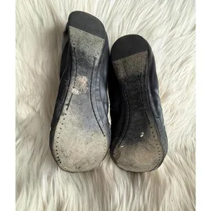 Tory Burch Black Leather Ballet Flats with Logo thumbnail 2