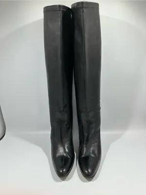 Cole Haan Nydia Black Tall Stretch Nappa Leather Boots 7B Made in Italy Luxury thumbnail 4