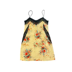 Zara Trafaluc Collection Flora Print Lace Trim Slip Dress SZ S Boho Botanical thumbnail 3