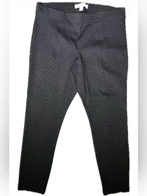 Old Navy Stevie Flocked Black Dot Skinny Leg Pants Size XL thumbnail 2