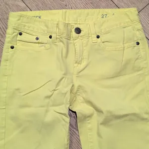 J.Crew‎ Toothpick Jeans Womens 27 Ankle Lemon Yellow Skinny Straight thumbnail 2