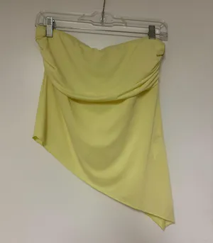 Urban Outfitters Pale Yellow Butter Strapless Top L thumbnail 1