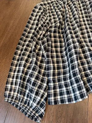 GAP Women’s Black Flannel Elasticated Waist Top Size Medium - C71-013 thumbnail 5