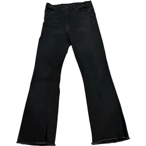Mother Hustler Ankle Fray Hem Black Stretchy Denim Jean Pants 27 thumbnail 3