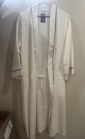 Women's Luxury Collection Striped Long Satin Robe Auden thumbnail 1