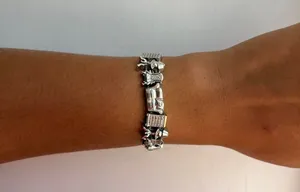 Silver Tone Furniture Themed Sliding Charm Bracelet thumbnail 1
