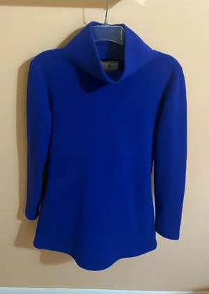 Tuckernuck Dudley Stephens Blue Fleece Turtleneck Sweater thumbnail 1