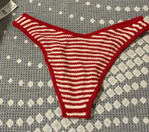 Red and white stripped bikini  thumbnail 5