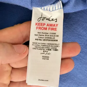 Joules Riva Dress Womens 4 Blue Sleeveless Cotton‎ Shift Mini thumbnail 8