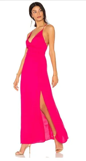 Hot Pink Formal Maxi Dress thumbnail 2