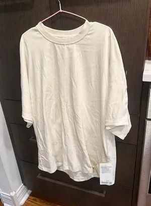 lululemon Heavyweight Cotton Oversized T-Shirt bone-like shade nwt XL thumbnail 1