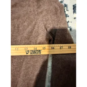 In Cashmere Women Brown 100% Cashmere V-Neck 3/4 Sleeve Pullover Sweater Small thumbnail 3