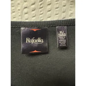 Rafaella Women's 100% Cotton Black Long Sleeve Zipper Accent Shoulder Blouse‎ XL thumbnail 3