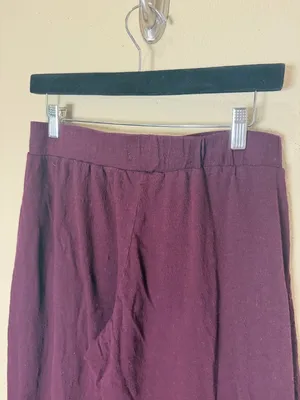 Urban Outfitters UO Jesse Split Wide Leg Pant Burgundy Maroon Size large thumbnail 4