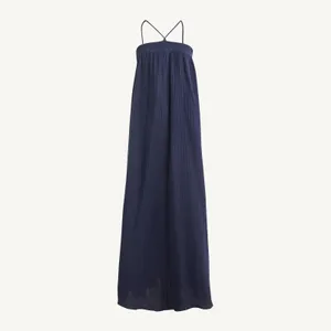 J. Crew Women Cotton Gauze Maxi Dress XL‎ Blue Resort Vacation Boho Beach Resort thumbnail 3
