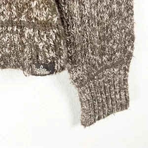 PRANA Brown Marled Long Sleeves V-Neck Knit Sweater Size Medium Cabin Neutral thumbnail 6