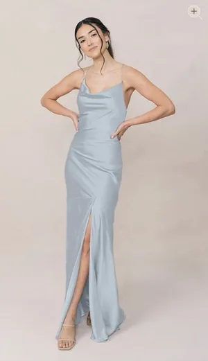 Revelry bridesmaid dress satin thumbnail 1