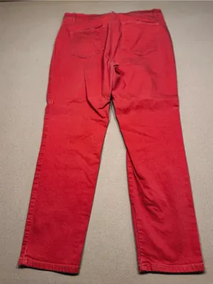 LOFT Coral Red Straight Leg Pants thumbnail 2