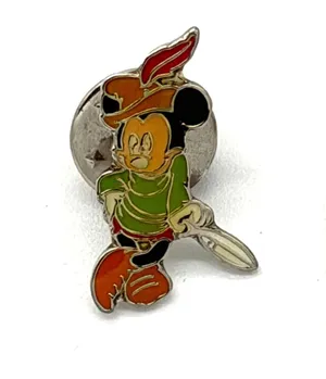 Disney Pin Brave Little Tailor Mickey Mouse Vintage Enamel Lapel Pin Movie Short thumbnail 1