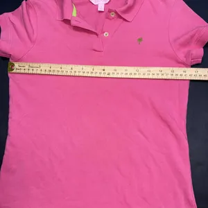 Lilly Pulitzer Preppy School Uniform Pink Pima Cotton Golf Polo‎ Shirt Small thumbnail 8