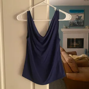 WAYF Navy Blue Cowl Neck Tank thumbnail 5