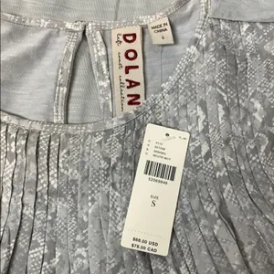 NWT Anthropologie‎ Dolan snakeskin pleat swing top thumbnail 4