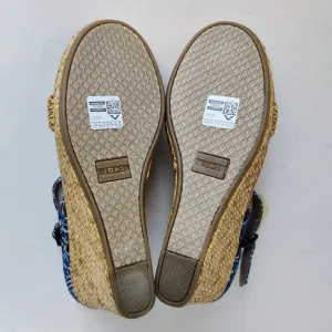 TOMS Clarissa Blue Batik Wedge Sandals | Size 9.5 thumbnail 9