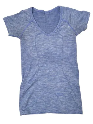 Lululemon Run: Swiftly Tech V Neck Heathered Lullaby Blue Size 6 thumbnail 9