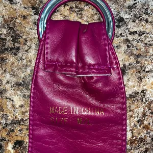 Magenta, vintage leather belt no stretch length 41.5 thumbnail 2