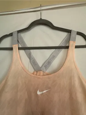Nike Peach Athletic Tank with Gray Crossback Straps thumbnail 2