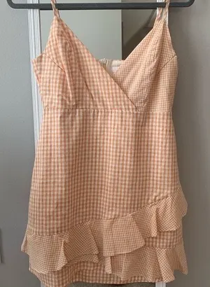 Honey Belle Orange and White Mini Dress thumbnail 1