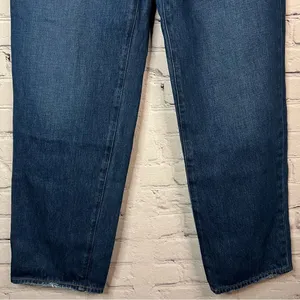 Madewell‎ Women's Baggy Straight High Rise Jeans Dark Worn Indigo Wash Size 28 thumbnail 5