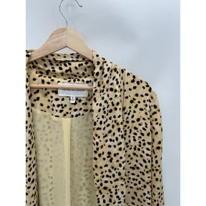 Cupcakes And Cashmere Womens Cheetah Print Long‎ Duster Cardigan Size S Artsy thumbnail 6