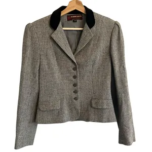 Vintage Peabody House Wool Blend Tweed Blazer Size S Equestrian Academia Preppy thumbnail 1