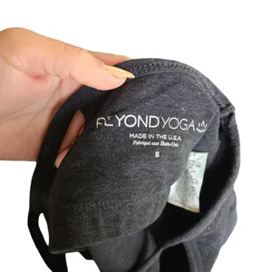 Beyond Yoga Black Slim Racerback Cropped Tank Size: S thumbnail 3