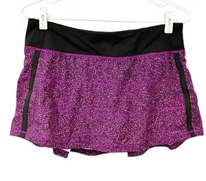 Lululemon Pace Rival Skirt Skort Purple Speckled Athletic Size 8 thumbnail 1