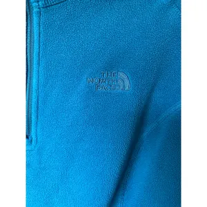 North Face Fleece Pullover Granola Teal Hiking Outdoor Alpine Cozy Autumn Winter thumbnail 4