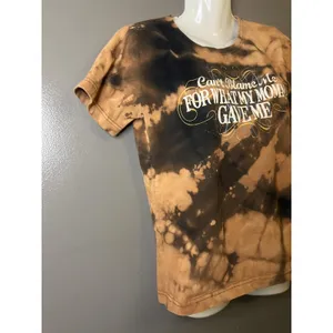 Trace Adkins Shirt Womens Medium Bleach Tie Dye Glitter Graphic LAT Tee Top thumbnail 3