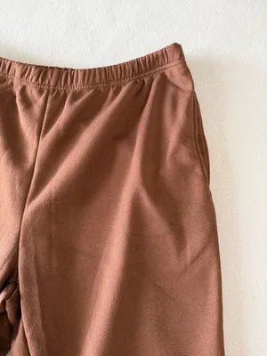 NEW Brown Pull On Waist Open Straight Leg Sweatpants Size 2XL #260785 thumbnail 2